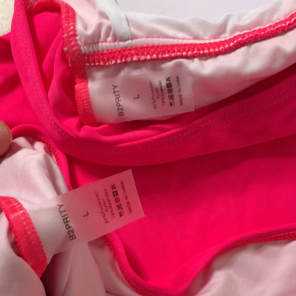 B20 New Women 2pc Tankini Swimsuit with Gold Details High Waisted Size Large - Picture 6 of 7